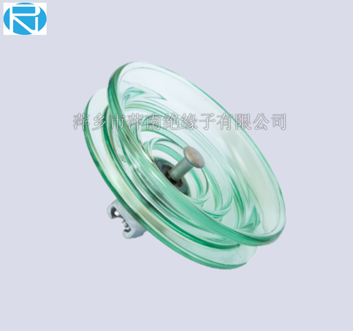Glass suspension insulator (double-shed type)